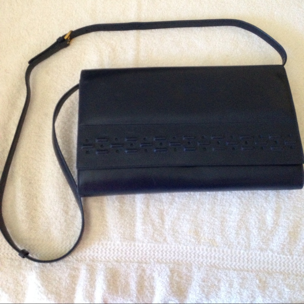 Classic Black Leather Crossbody Bag